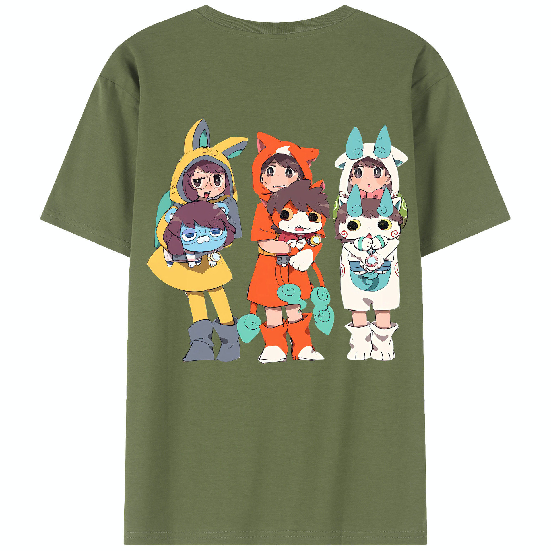 （画像用） 妖怪ウォッチ Yo-kai Watch 綿100％半袖Tシャツ（背面プリント）